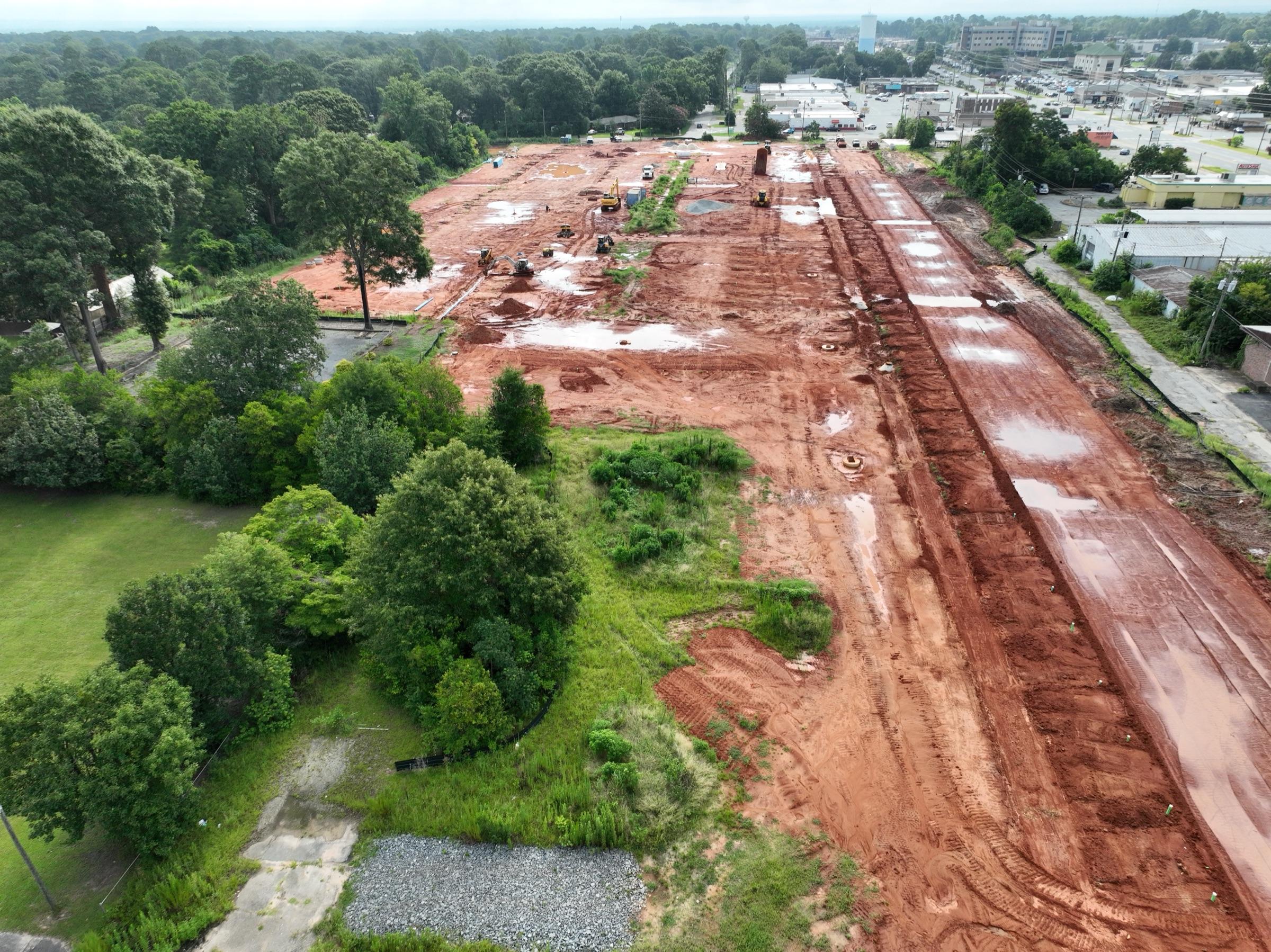 Walker's Landing construction progress, Grading Progress