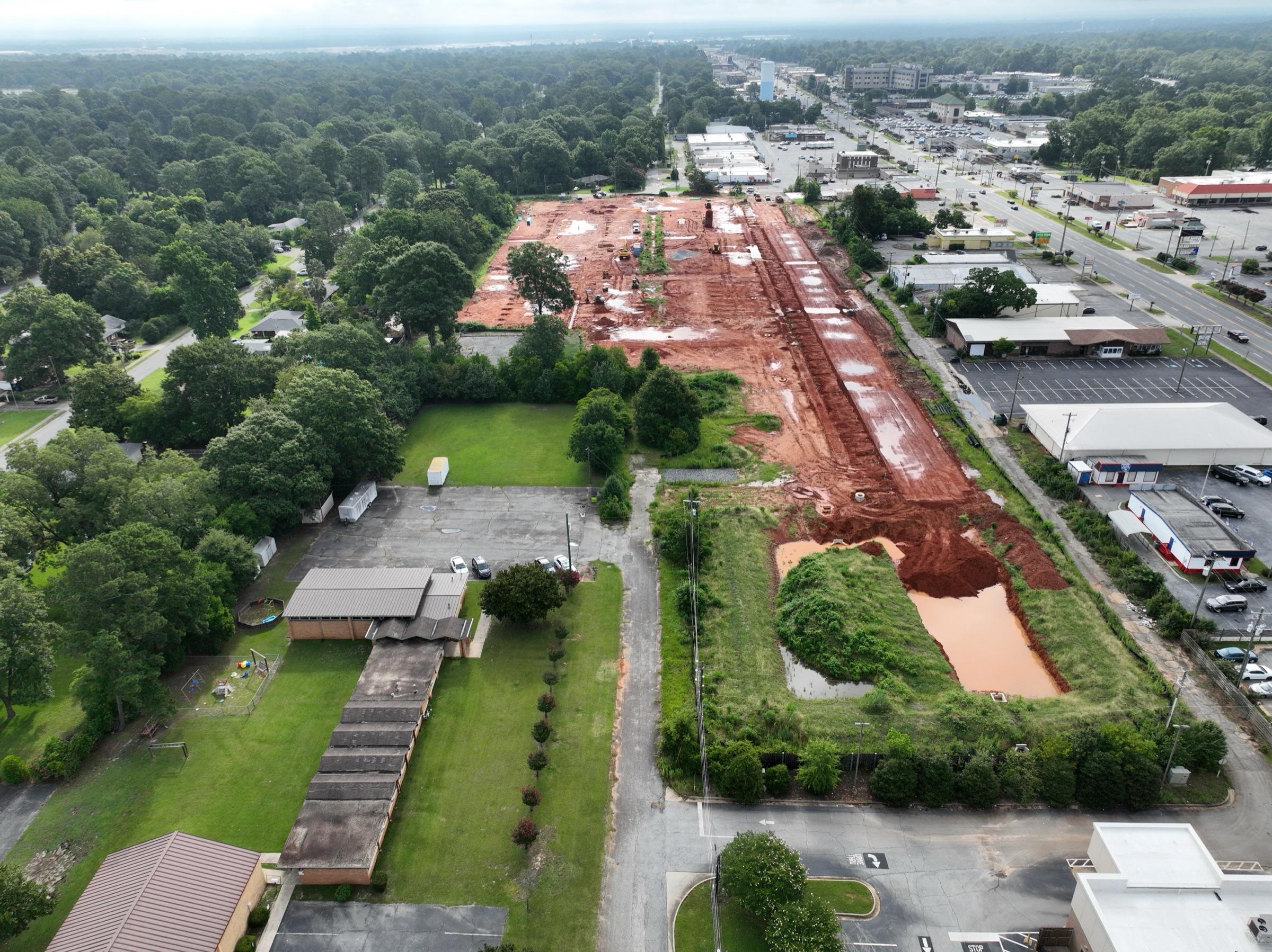 Walker's Landing construction progress, Site Overview