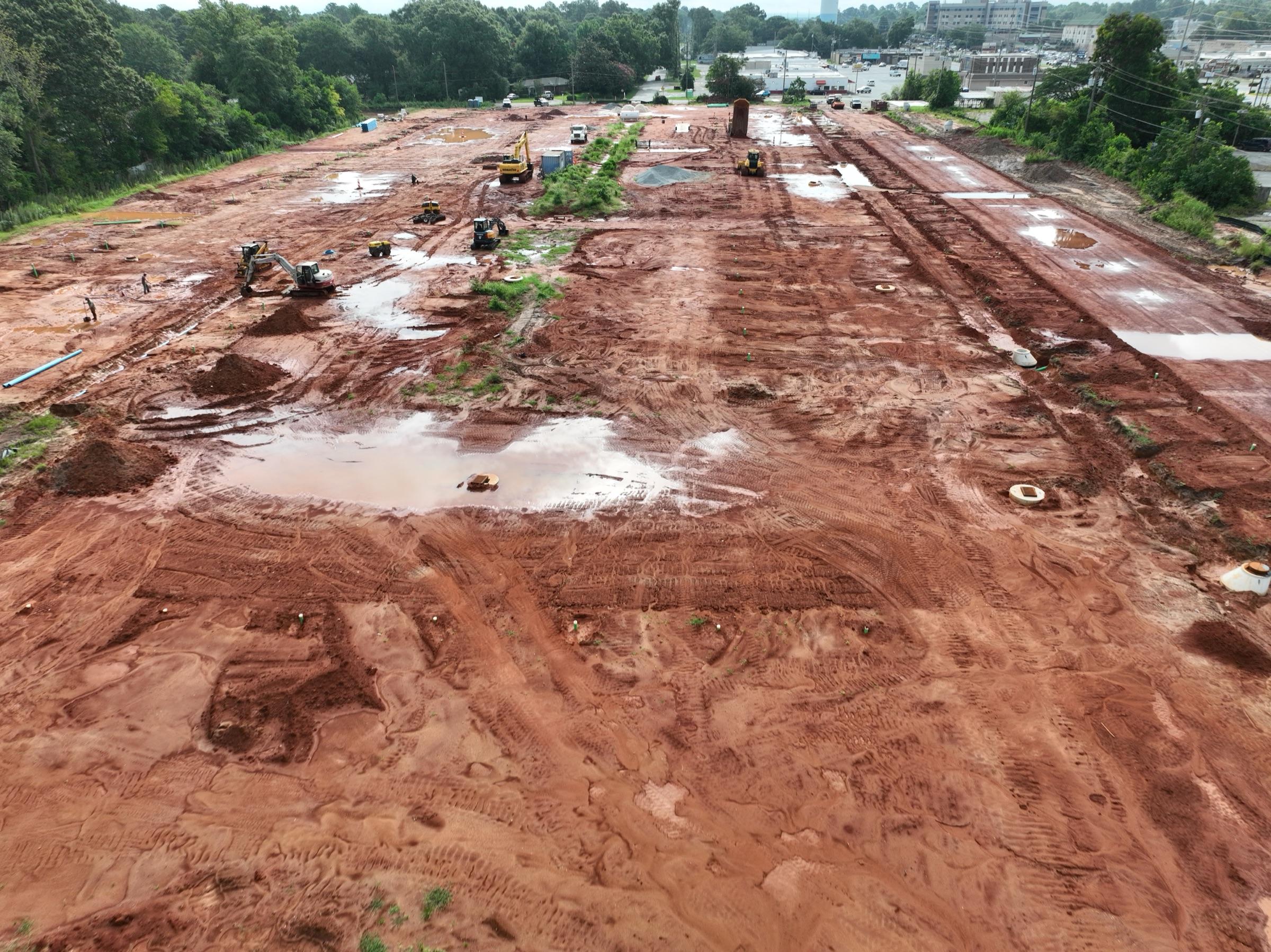 Walker's Landing construction progress, Sitework in Progress