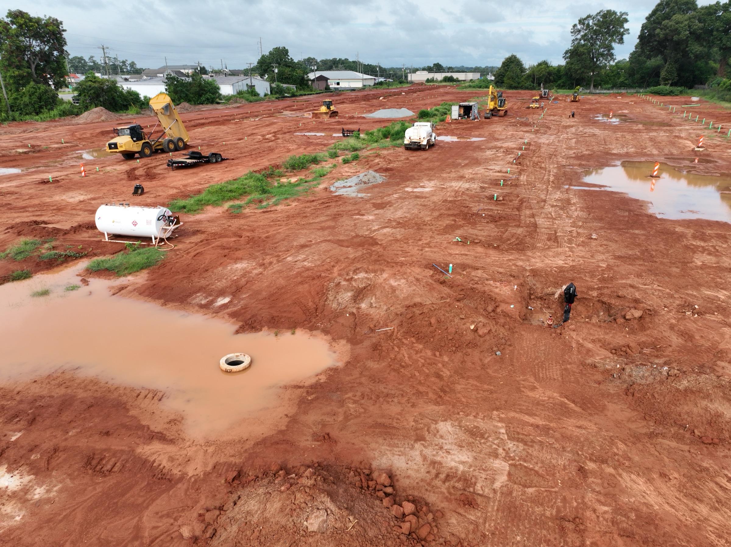 Walker's Landing construction progress, Utility Installation